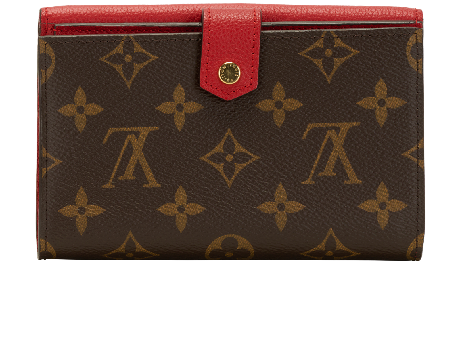Louis Vuitton Pallas Compact Wallet, &pound;220, Accessories, Red, Canvas/Leather, Back view